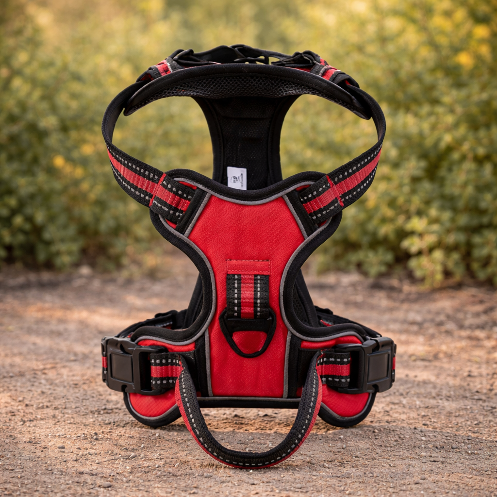 Harnais anti-traction 4 points grand chien — utilisation éducation et promenade